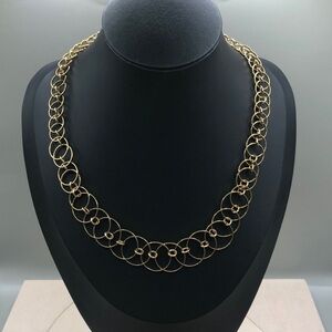 Vintage ringed chain dainty elegant necklace.